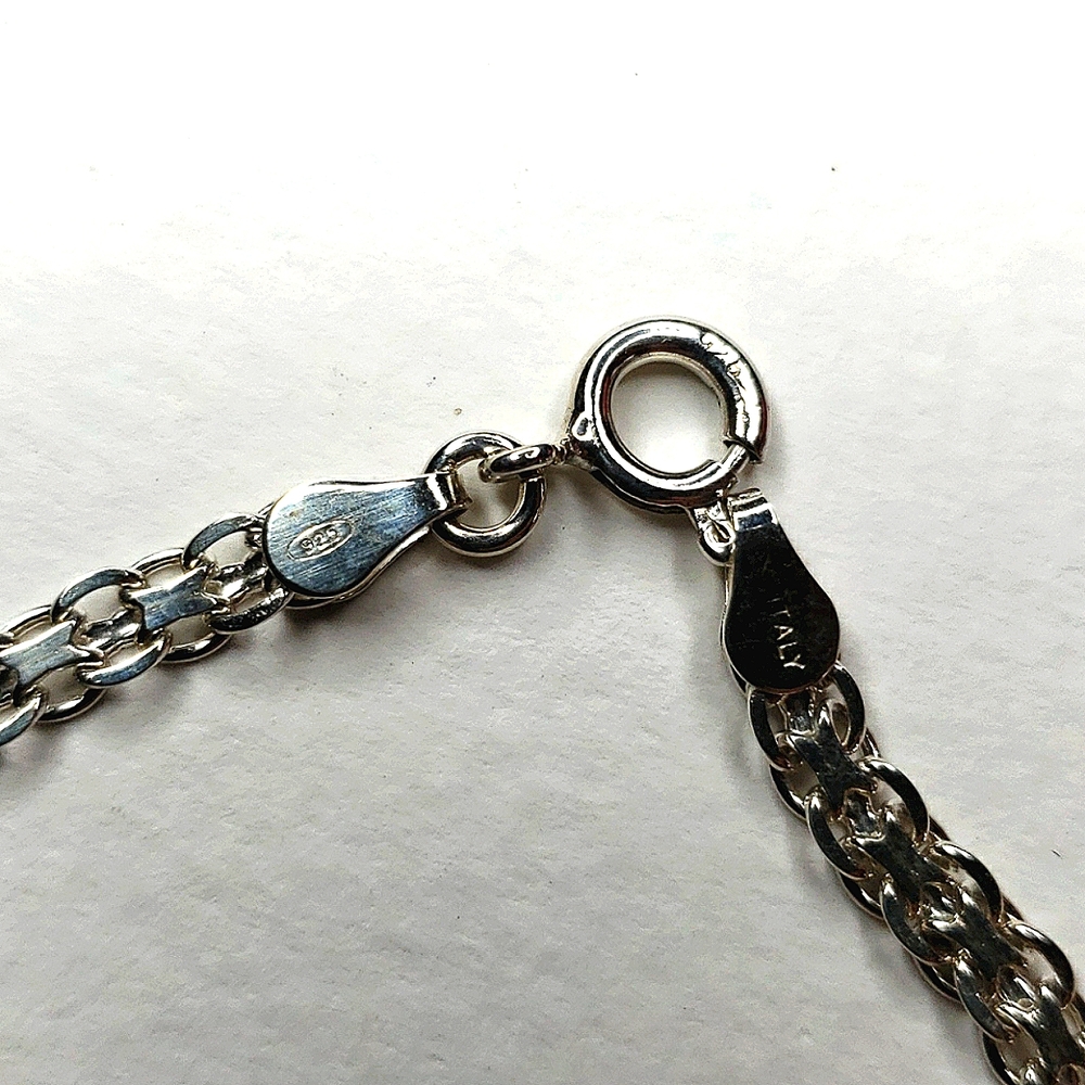 *Sterling silver chain link bracelet - Picture 2 of 3